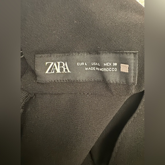 🖤 ZARA Black Choker Neck Long Sleeve Mini Dress – Size L| Sleek & Sexy - Picture 7 of 7